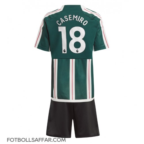 Manchester United Casemiro #18 Bortadräkt Barn 2023-24 Kortärmad (+ Korta byxor)